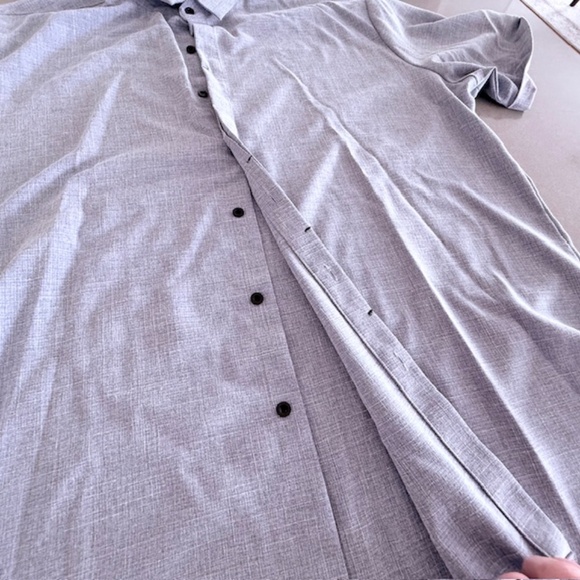 Men's Shirts Short Sleeve Casual Button Down Shirt Linen Blend XXL fits like XL - Picture 6 of 8